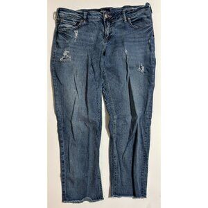 Silver Jeans Co. Sam Denim Blue Jeans Distressed W33 / L25